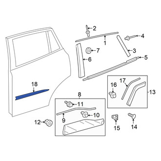 Toyota OE - Front Left Lower Door Molding
