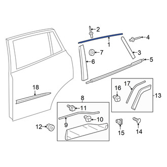 Toyota OE - Front Left Door Reveal Molding