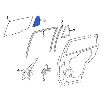 Toyota OE - Front Right Vent Window Assembly