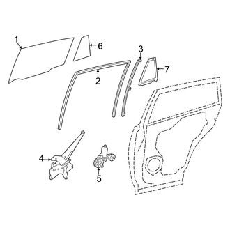 Toyota OE - Rear Door - Glass & Hardware