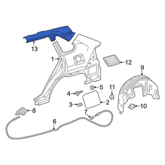Toyota OE - Rear Right Outer Roof Side Rail