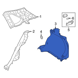 Toyota OE - Rear Left Lower Interior Quarter Panel Trim Panel