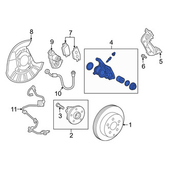 Toyota OE - Rear Right Disc Brake Caliper