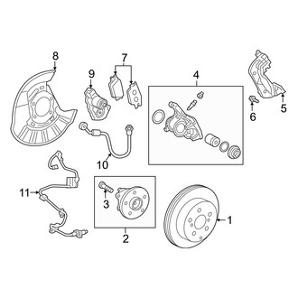 Toyota OE - Rear Suspension - Brake Components (AWD)