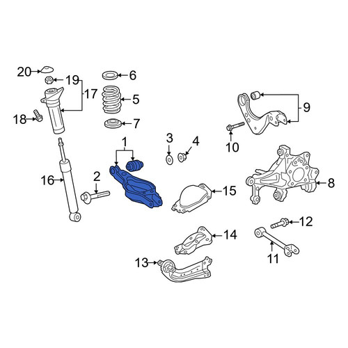 Toyota OE 4878002070 - Rear Left Suspension Control Arm