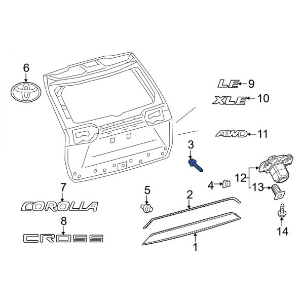 Liftgate Finish Panel Bolt