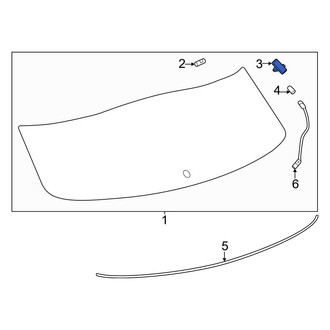 Toyota OE - Left Upper Back Glass Spacer