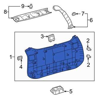 Toyota OE - Rear Right Liftgate Trim