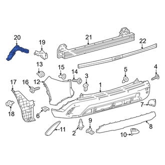 Toyota OE - Rear Left Bumper Cover Support Rail