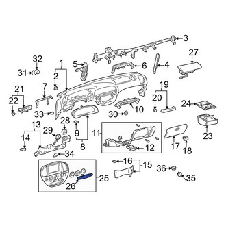 Toyota OE - Center Instrument Panel Bezel