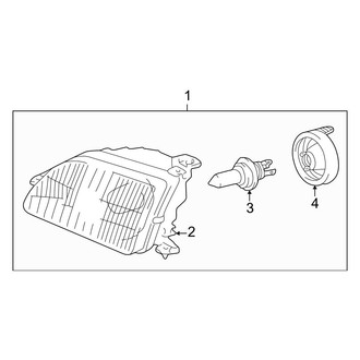 Toyota OE - Front Lamps - Headlamp Components