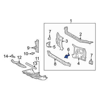 Toyota OE - Left Radiator Support Bracket