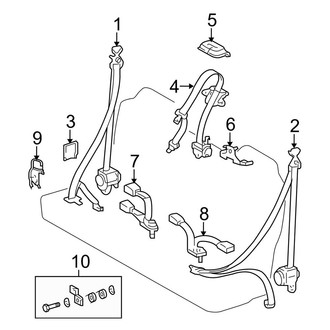 Toyota OE - Restraint Systems - Rear Seat Belts (Access Cab)