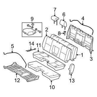 Toyota OE - Seats & Tracks - Front Seat Components (Bench Seat)