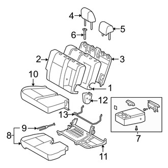 Toyota OE - Seats & Tracks - Front Seat Components (Passenger Seat, Split Bench, W/O Side Air Bag)