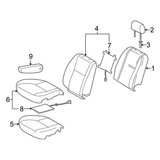 Toyota OE - Seats & Tracks - Front Seat Components (Captains Chairs, W/O Side Air Bag, Passenger Seat)