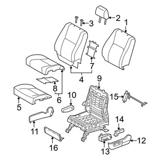 Toyota OE - Seats & Tracks - Front Seat Components (Driver Seat, W/O Side Air Bag, With Power)