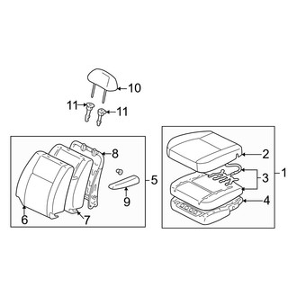 Toyota OE - Seats & Tracks - Front Seat Components (Bucket Seats)