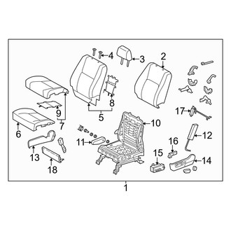 Toyota OE - Seats & Tracks - Front Seat Components (Driver Seat, With Side Air Bag, With Power)
