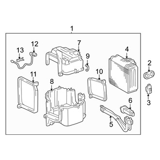 Toyota OE - Air Conditioner & Heater - Evaporator Components (4.7L)