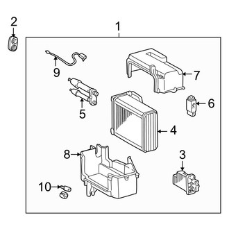 Toyota OE - Air Conditioner & Heater - Evaporator Components (4.7L)