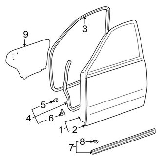 Toyota OE - Front Door - Door & Components (Double Cab)