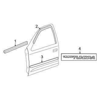 Toyota OE - Front Door - Exterior Trim (Double Cab)