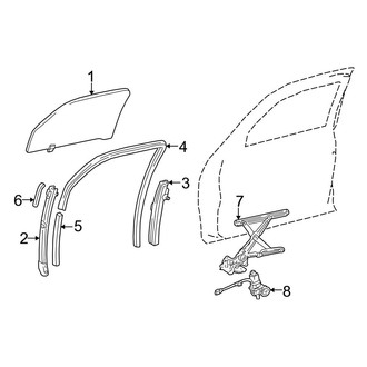 Toyota OE - Front Door - Glass & Hardware (Double Cab)