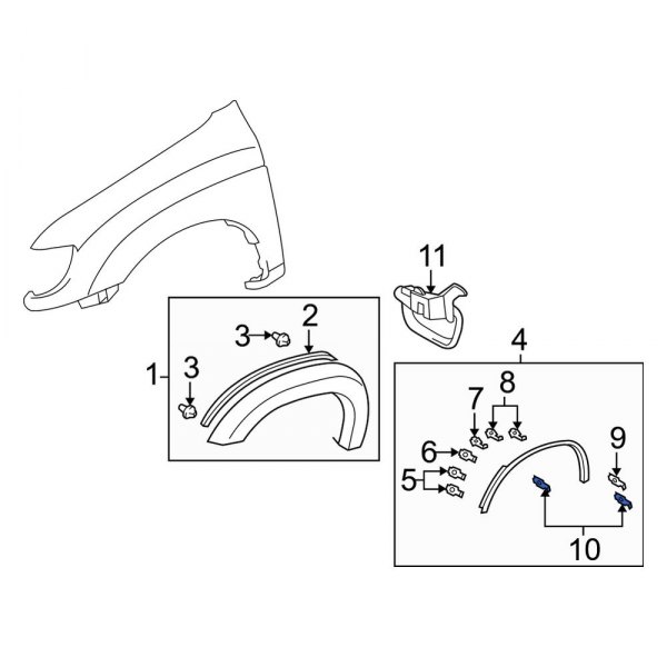 Wheel Arch Molding Clip