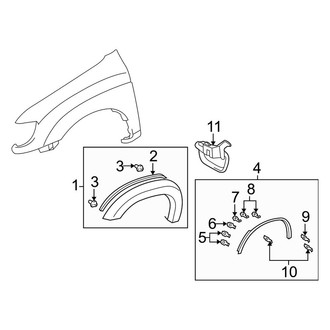 Toyota OE - Fender - Exterior Trim (Double Cab)
