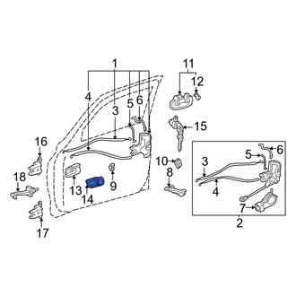 Toyota OE - Front Left Interior Door Handle Trim