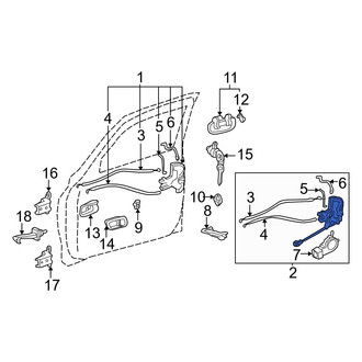 Toyota OE - Front Left Door Latch Assembly