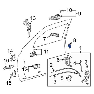 Toyota OE - Rear Door Lock Striker Plate
