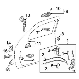 Toyota OE - Front Door - Lock & Hardware (Double Cab)