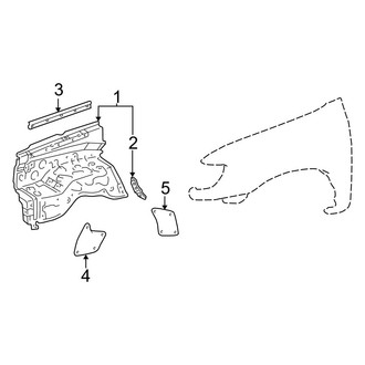 Toyota OE - Fender - Inner Components (Double Cab)