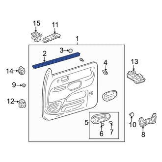 Toyota OE - Front Left Outer Door Window Belt Weatherstrip