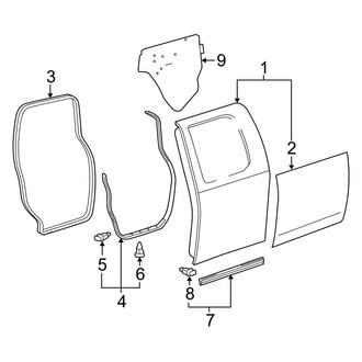 Toyota OE - Rear Door - Door & Components (Limited / SR5 Double Cab)