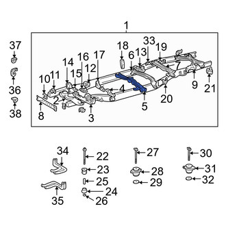 Toyota OE - Transmission Crossmember