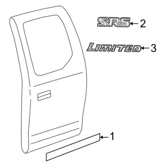Toyota OE - Rear Door - Exterior Trim (Access Cab)