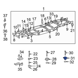 Toyota OE - Rear Body Mount Cushion