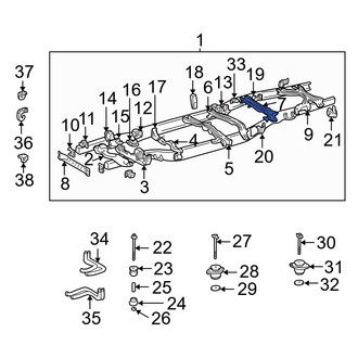 Toyota OE - Frame Crossmember