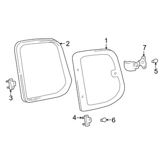 Toyota OE - Rear Door - Glass & Hardware (Access Cab)