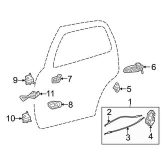Toyota OE - Rear Door - Lock & Hardware (Limited / SR5 Double Cab)