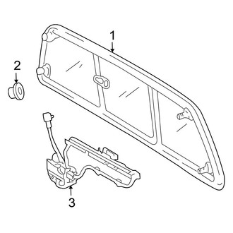 Toyota OE - Back Glass - Glass & Hardware (Sliding Window)
