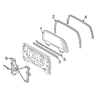 Toyota OE - Back Glass - Glass & Hardware (Sliding Window), (Double Cab)