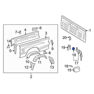 Toyota OE - Tailgate Lock Seal