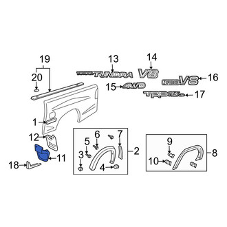 Toyota OE - Rear Left Mud Flap