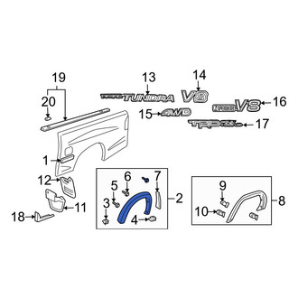 Toyota OE - Rear Left Fender Flare