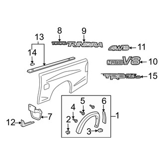 Toyota OE - Pick Up Box - Exterior Trim (Access Cab)