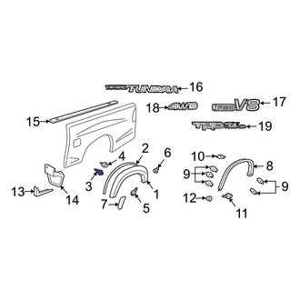 Toyota OE - Front Fender Flare Clip